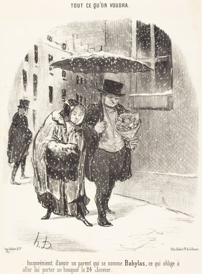 The Inconvenience of Having a Relative Named Babylas... by Honoré Daumier