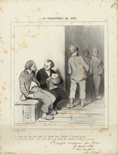 I Count on You to Sign My Petition... / 33 by Honoré Daumier