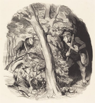 The Meeting in the Woods by Honoré Daumier