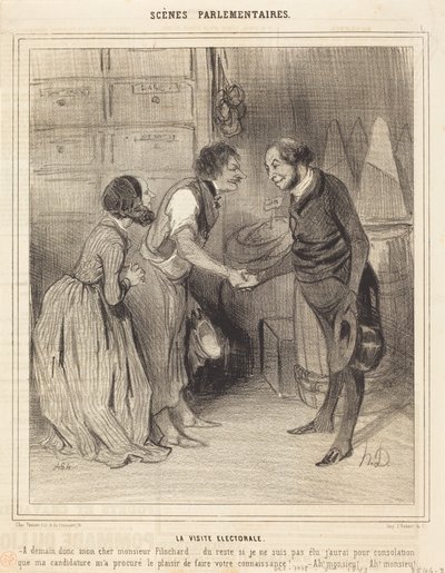 The Electoral Visit by Honoré Daumier