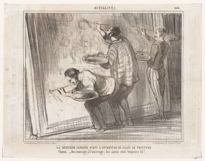The Last Week Before the Opening of the Painting Salon... (Current Events), from Le Charivari by Honoré Daumier