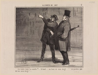 Do You See It, the Comet? (The Comet of 1857, Plate 5) by Honoré Daumier