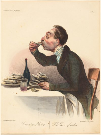 The Oyster Lover by Honoré Daumier
