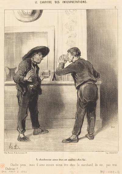 The Charcoal Burner Likes to Be (is Master)... by Honoré Daumier
