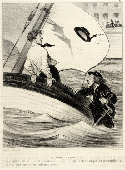 The Gust of Wind by Honoré Daumier