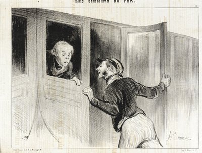 The Danger of Falling Asleep While Traveling by Honoré Daumier