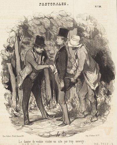 The Danger of... Visiting a Site Too Wild by Honoré Daumier