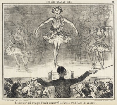 The Dancer Who Boasts of Having Preserved... by Honoré Daumier