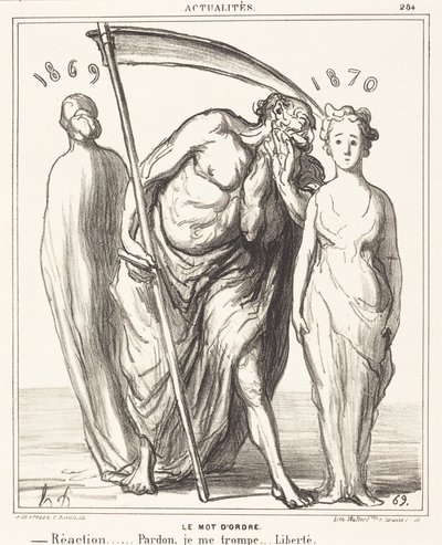The Watchword: Reaction... Pardon... Freedom by Honoré Daumier