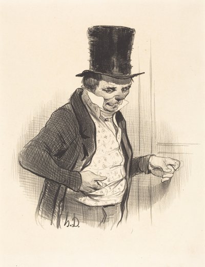 The concierge on rounds of visits... by Honoré Daumier