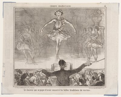 The Dancer Who Claims to Have... (Dramatic Sketches), from Le Charivari by Honoré Daumier