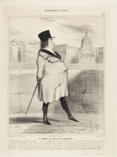 The Member of All Academies by Honoré Daumier