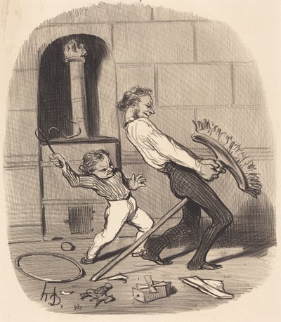 Riding Lesson, High School by Honoré Daumier