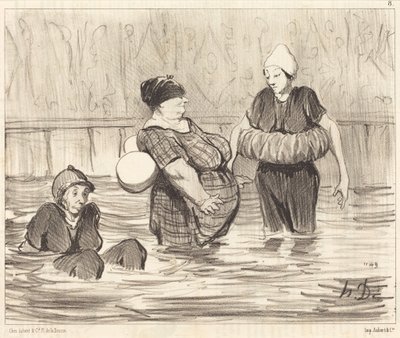 The Prudent Bathers by Honoré Daumier