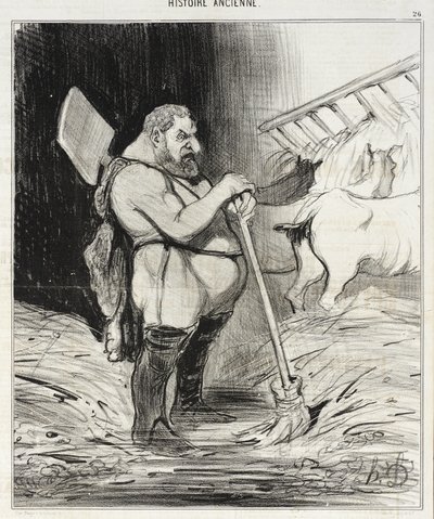 The Stables of Augias by Honoré Daumier
