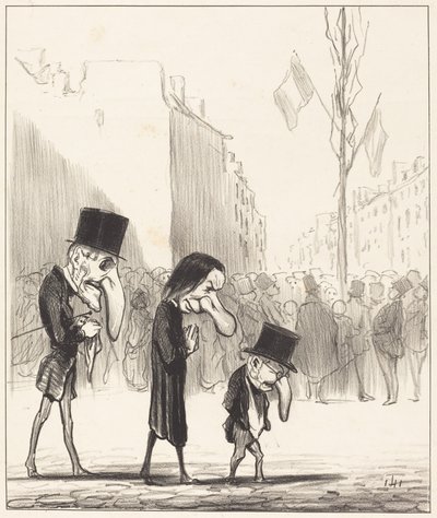 The Three Little Saints by Honoré Daumier