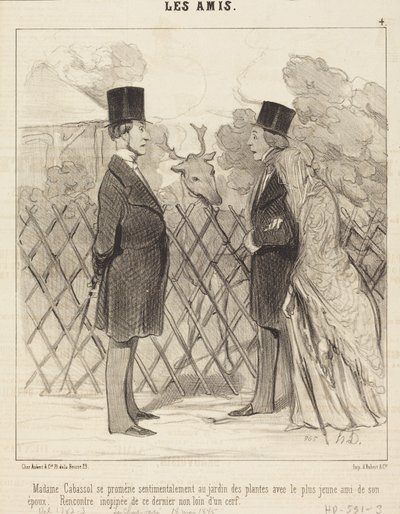 Madame Cabassol Takes a Walk by Honoré Daumier