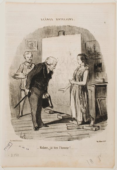 Madame, I Have the Honor. by Honoré Daumier