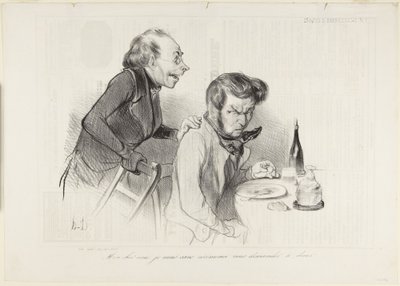 My dear friend, I come without ceremony to ask you to dinner by Honoré Daumier