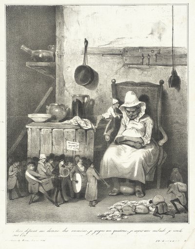 My Deceased Gives Me Numbers... by Honoré Daumier