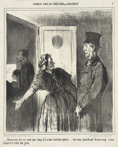 Sir, there are only five... by Honoré Daumier