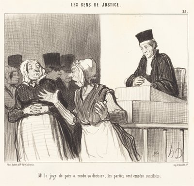 Mr. Justice of the Peace has rendered his decision... by Honoré Daumier
