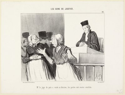 Mr. the Justice of the Peace Has Made His Decision (Les Gens de Justice No. 25) by Honoré Daumier