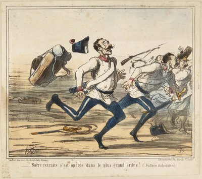 Our Retreat Was Carried Out in the Greatest Order! (Austrian Bulletin), Number 75 from the Series Actualités from Ces Bons Autrichiens by Honoré Daumier