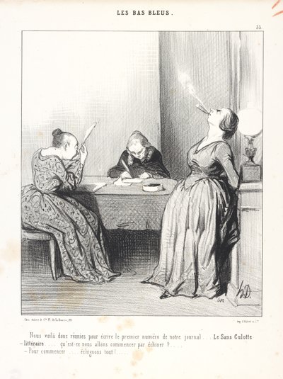 Here We Are Gathered to Write the First Issue of Our Newspaper... by Honoré Daumier