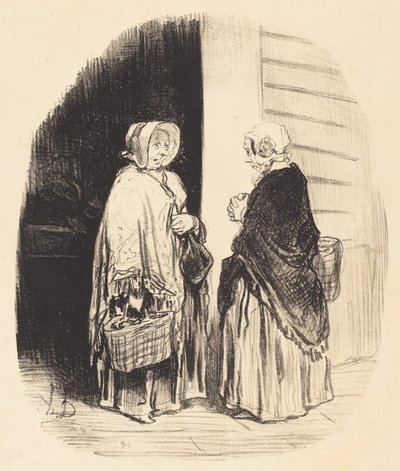 Yes, Madame Chaboulard... twenty-four grocers... [recto] by Honoré Daumier
