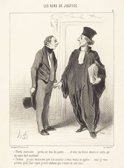 Lost, sir... lost on every point... by Honoré Daumier