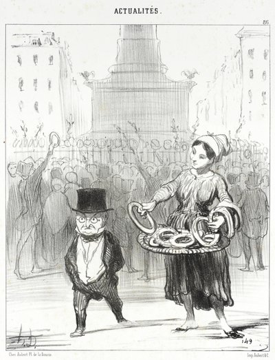 Place de la Bastille by Honoré Daumier