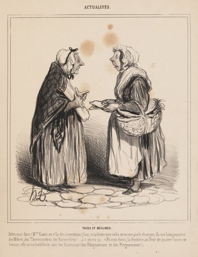 Weights and Measures, from "Actualités" by Honoré Daumier