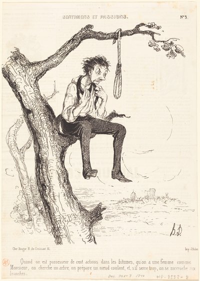 When One Owns a Hundred Shares... by Honoré Daumier