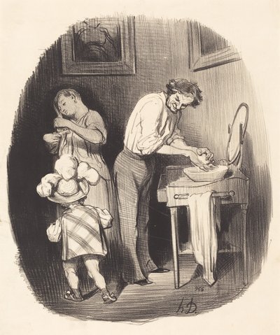 How Nice He Is, Dodore... by Honoré Daumier