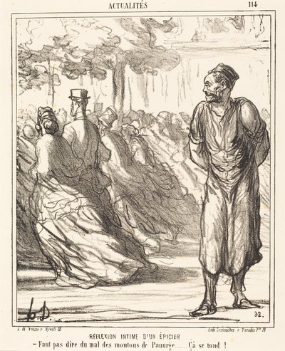 Intimate Reflection of a Grocer by Honoré Daumier