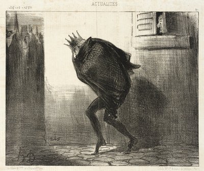 Nocturnal Return of the Elector of Hesse to His Good City of Kassel by Honoré Daumier