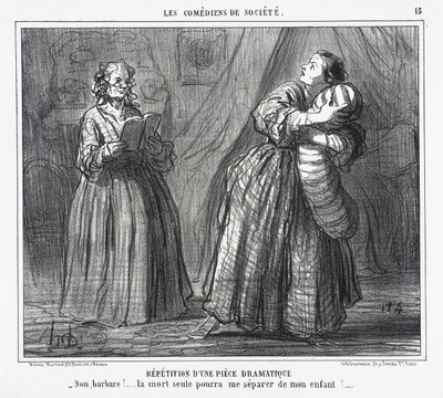 Rehearsal of a Dramatic Piece by Honoré Daumier