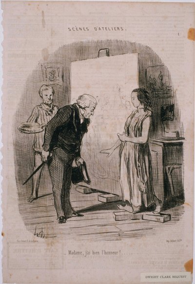 Workshop Scenes: Madame, I Have the Honor!... by Honoré Daumier