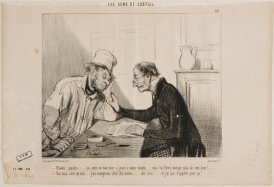 Sue him... sue him... by Honoré Daumier