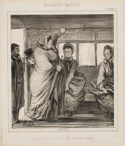 The Madeleine-Bastille Bus Line by Honoré Daumier