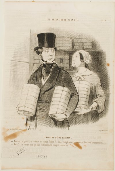 The Honor of Being a Godfather by Honoré Daumier