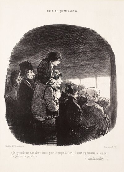 The Show is a Good Thing for the People of Paris by Honoré Daumier