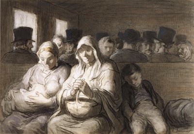 The Third Class Carriage by Honoré Daumier
