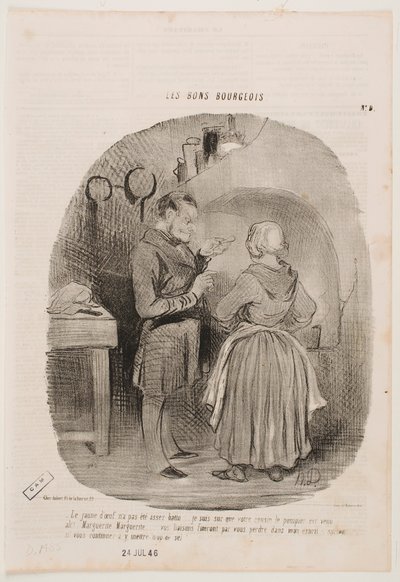 The egg yolk is not beaten enough. by Honoré Daumier