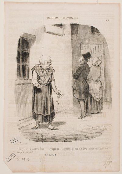 The Last Twenty Cents Went to God... Scoorge... by Honoré Daumier
