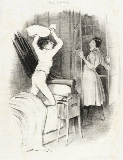 Théâtre du Vaudeville - After Midnight by Honoré Daumier