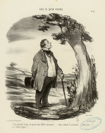 Anything You Like No. 35: Yet that is where I engraved my love symbol... by Honoré Daumier