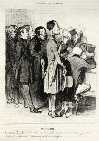 Three Hours... by Honoré Daumier