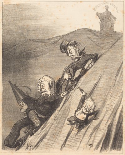 A Dangerous Path by Honoré Daumier